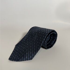 Dion Signature Tie Light Blue Diagonal Stripe Square Pattern Mens